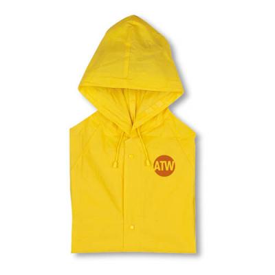 Image of PVC raincoat with hood