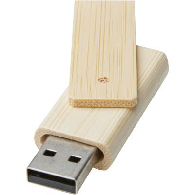 Image of Rotate 16GB bamboo USB flash drive