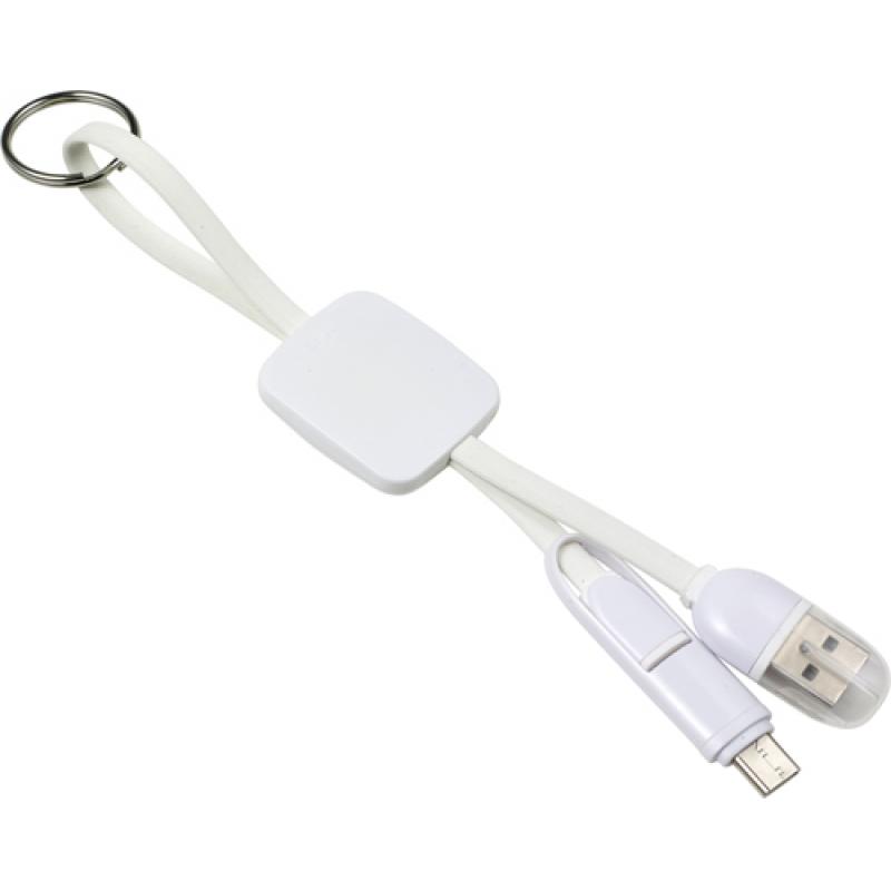 Image of USB-C charging cable with key ring