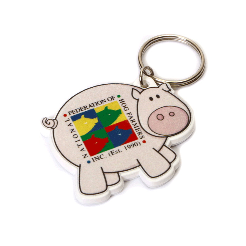 Image of Recycled Pig Shape Keyring