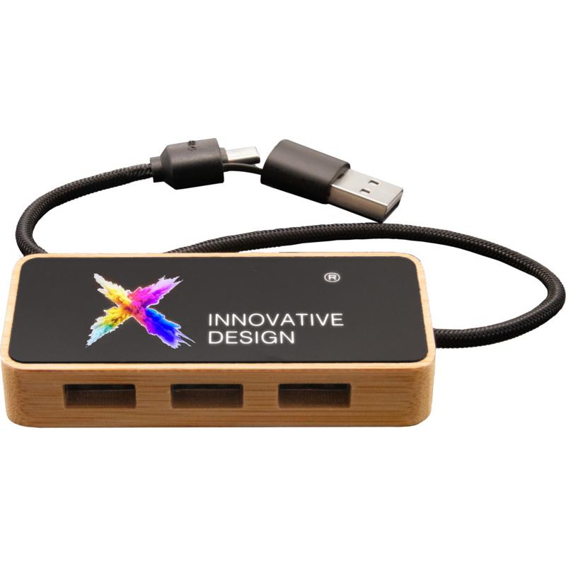 Image of SCX.design H21 8-in-1 Wooden USB Hub 